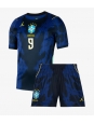 Otroške Nogometnih dresov Brazilija Matheus Cunha #9 Gostujoči SP 2026 Kratki rokavi (+ hlače)